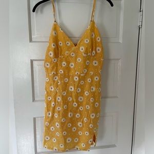 yellow flower sundress